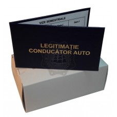 Set 12 Legitimatii conducator auto agreate ARR, Negru, 6x10cm