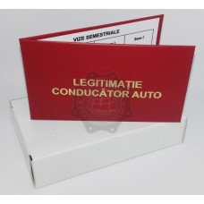 Set 6 Legitimatii conducator auto agreate ARR, Rosu, 6x10cm