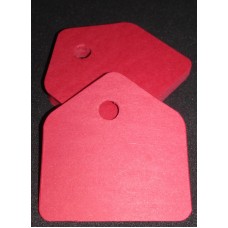 Set 24 etichete cartonate, Ultra Red, 4.5x4cm