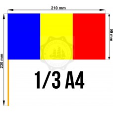 Set 50 stegulete Romania tricolore 1/3 A4